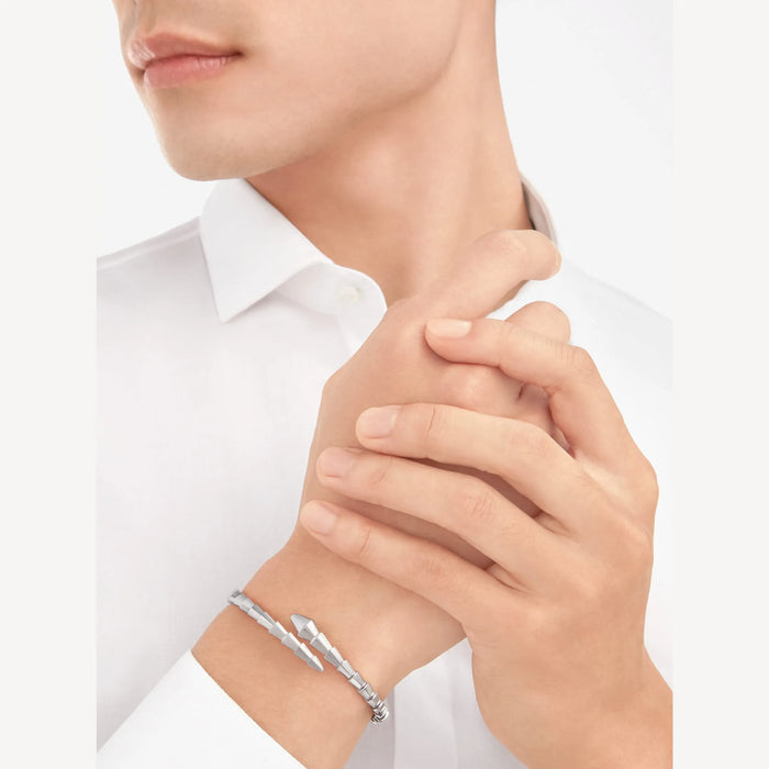 Bob Snake Giorno Fluid Open Bracelet – High-Polish Serpent Cuff in 14K Gold Finish — real photo 4