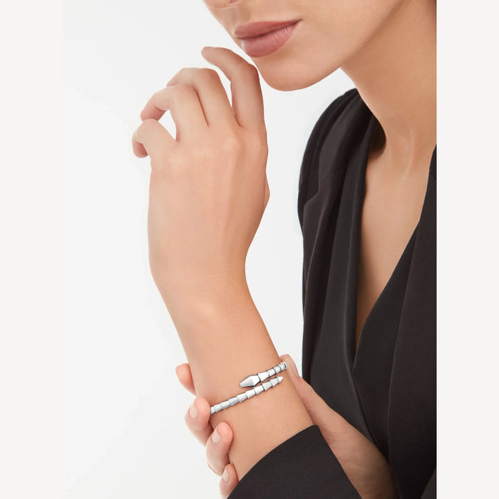 Bob Snake Giorno Fluid Open Bracelet – High-Polish Serpent Cuff in 14K Gold Finish — real photo 6