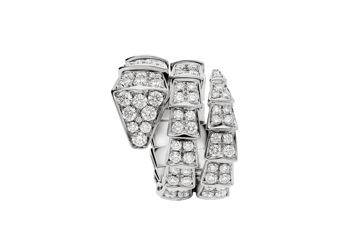 Bob Snake Lovato Double Wrap Ring Full Pavé Moissanite — real photo 5