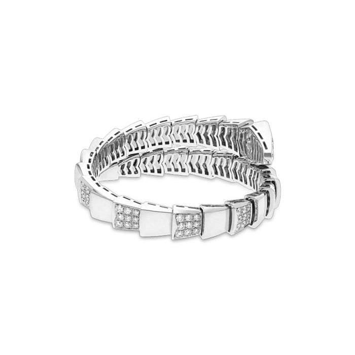 Bob Snake Lovato  Bracelet Spaced Moissanite | Yellow, Rose & White Gold — real photo 4