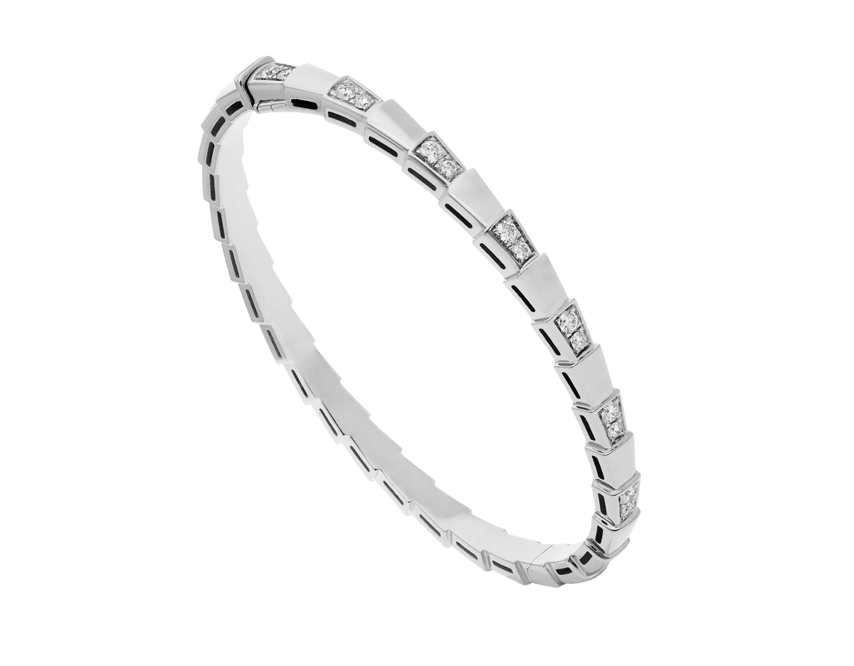 Lotteds Bob Snake Orion Bracelet, White Gold Moissanite Pavé — real photo 1