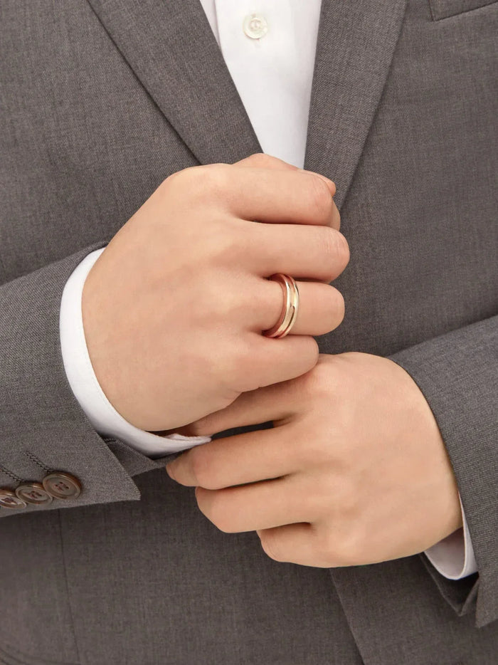 Lotteds Bob Rollers Marlo Plain Band Ring| Yellow, Rose & White Gold — real photo 5