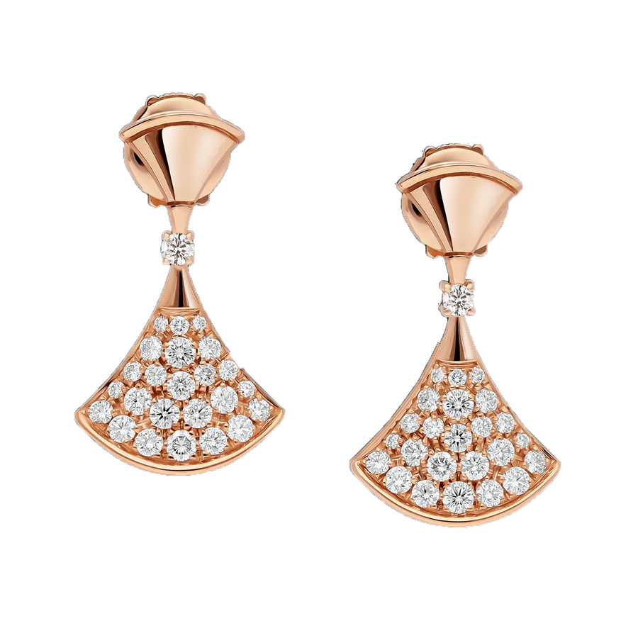 Bob Aeris Fan Starlet Shimmer Earrings, Moissanite — real photo 2