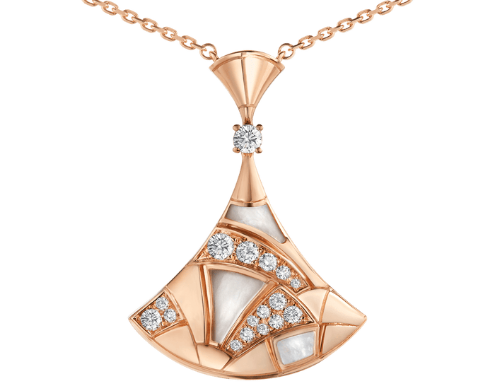 Bob Aeris Fan Essential  Necklace, Rose Gold, Emptiness and Moissanite — real photo 5