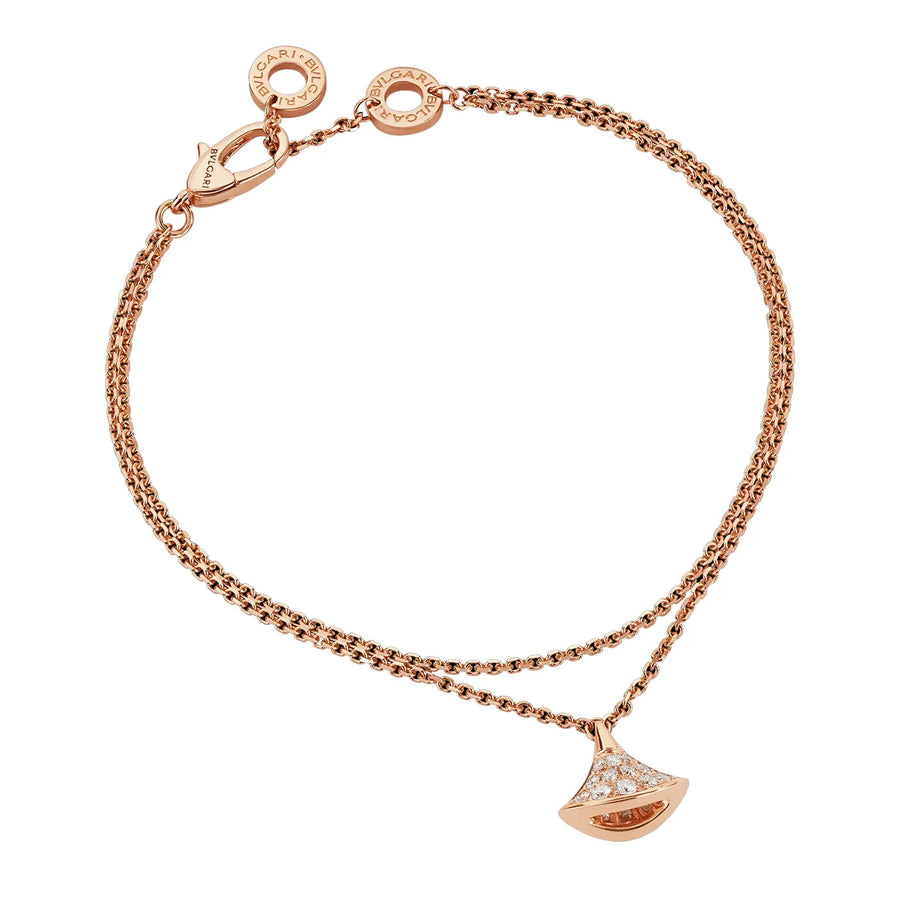 Bob Aeris Fan Starlet Shimmer Bracelet,Fan Motif| Yellow, Rose & White Gold — real photo 2