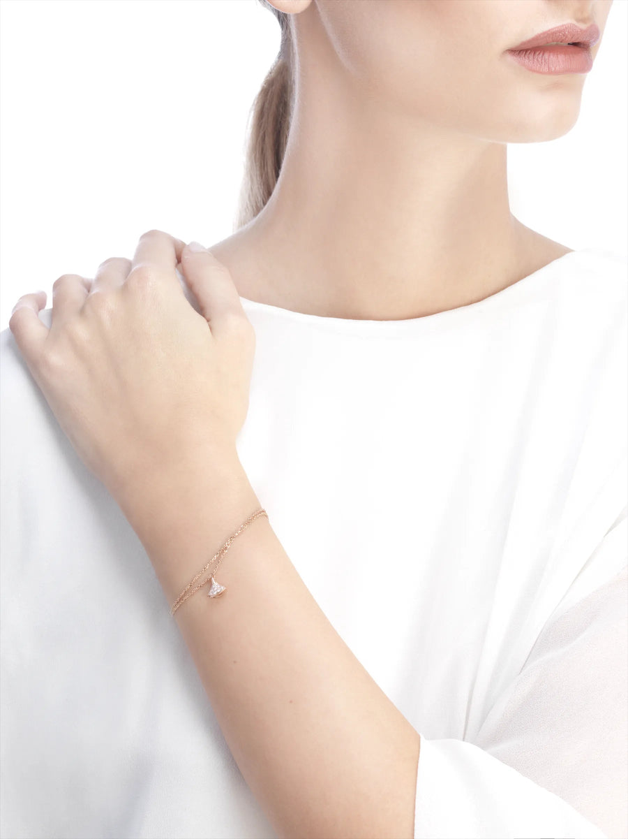Bob Aeris Fan Starlet Shimmer Bracelet,Fan Motif| Yellow, Rose & White Gold — real photo 3