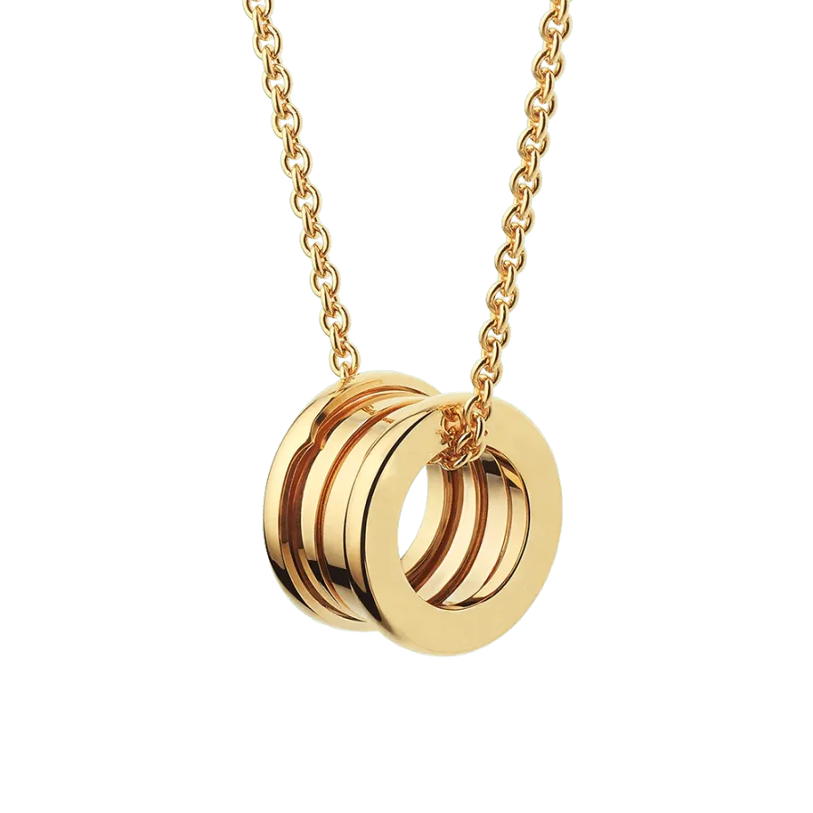 Lotteds Bob Rollers Marlo Pendant Necklace, Yellow Gold, Plain, High Polish — real photo 2