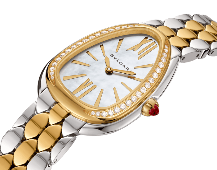 Bob Snake Spiga Yellow Gold Watch And Stainless Steel With Diamond-set Bezel — real photo 5