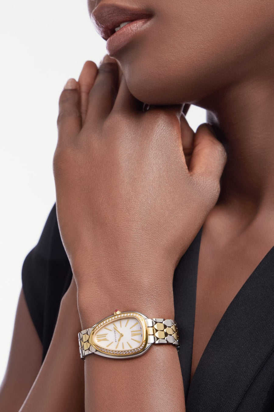 Bob Snake Spiga Yellow Gold Watch And Stainless Steel With Diamond-set Bezel — real photo 3