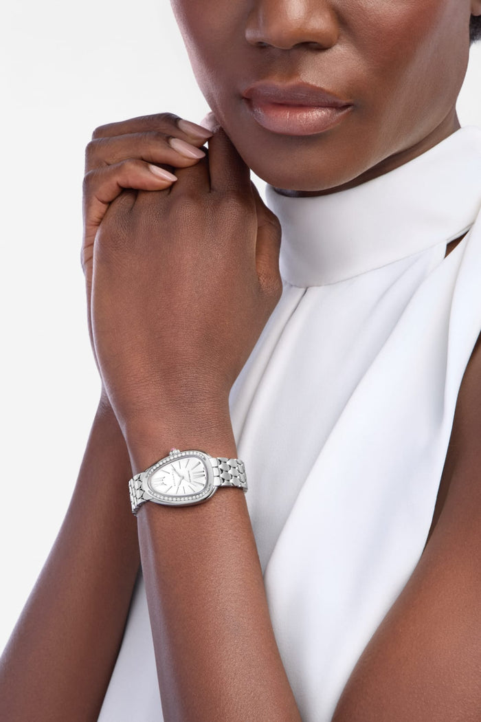 Bob Snake Spiga White Gold Watch With Diamond-set Bezel And White Opaline Dial — real photo 4