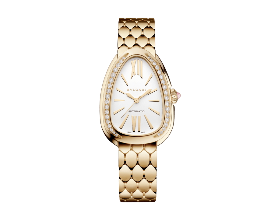 Bob Snake Spiga Yellow Gold Watch Diamond-set Bezel And White Opaline Dial — real photo 2