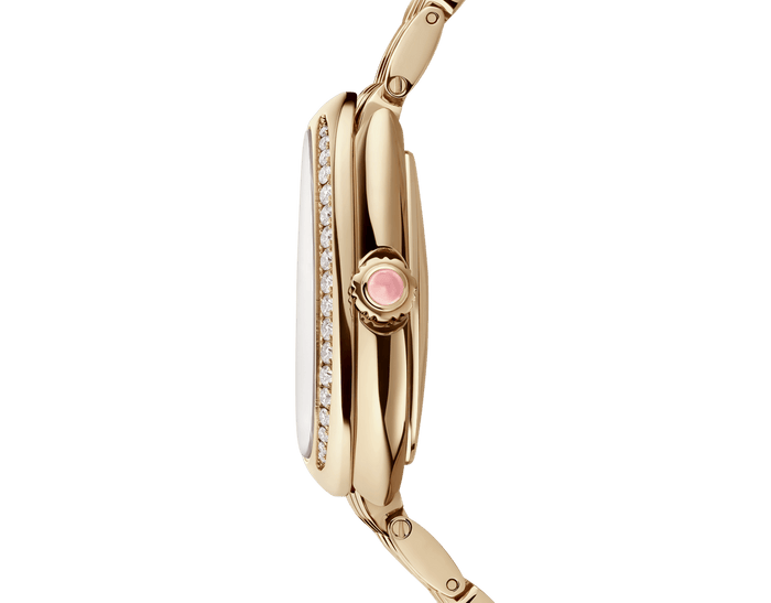 Bob Snake Spiga Yellow Gold Watch Diamond-set Bezel And White Opaline Dial — real photo 6