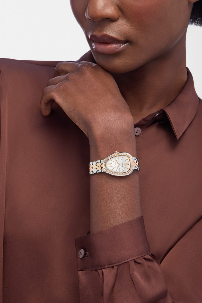 Bob Snake Spiga Rose Gold Watch Moissanite — real photo 4