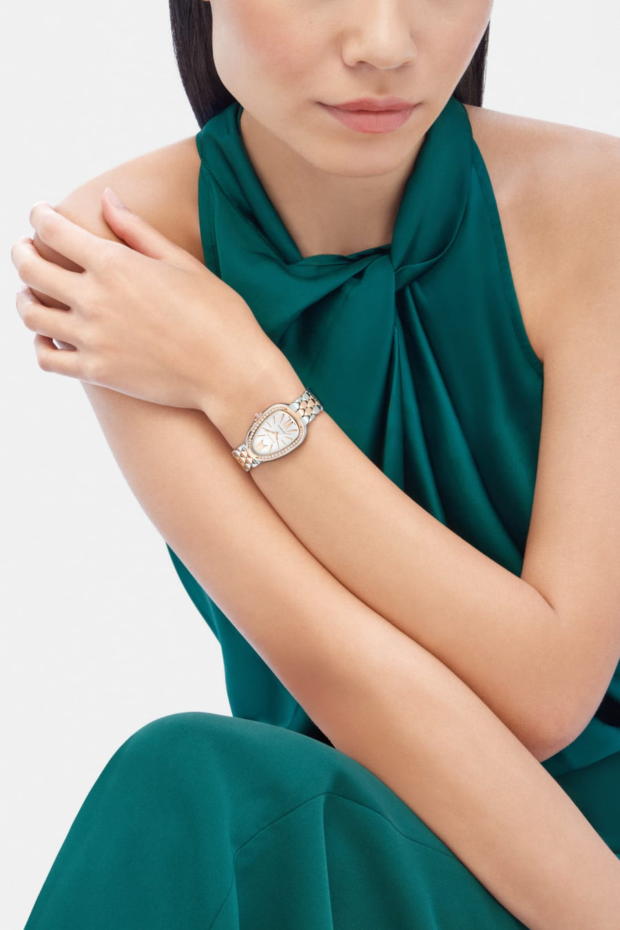 Bob Snake Spiga Rose Gold Watch Moissanite — real photo 3