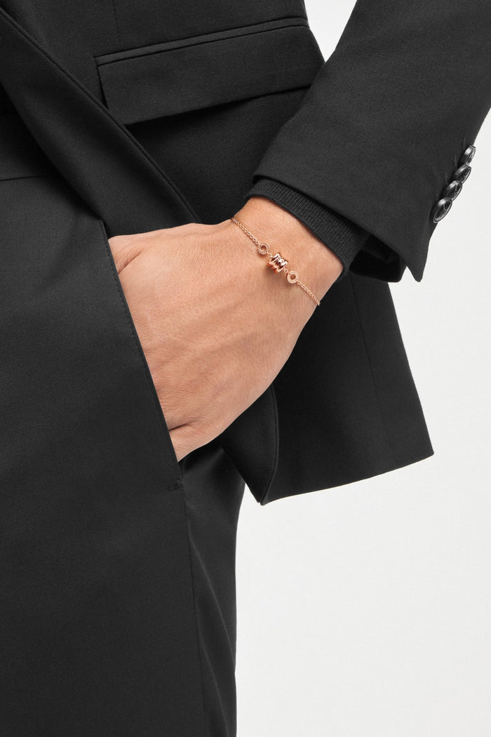 Lotteds Bob Rollers Marlo Charm Bracelet, High Polish| Yellow, Rose & White Gold — real photo 4