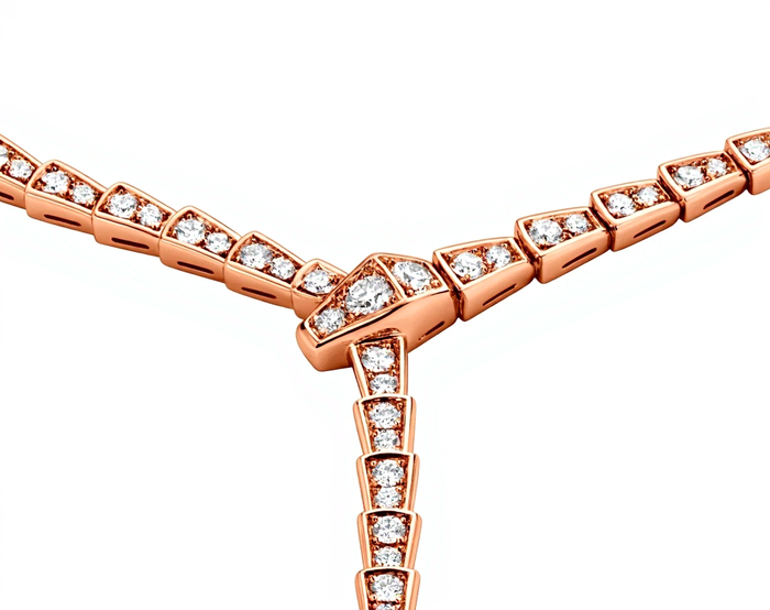 Lotteds Bob Snake Giorno Pavé Choker Necklace with Clasp – Moissanite Full Pavé — real photo 6