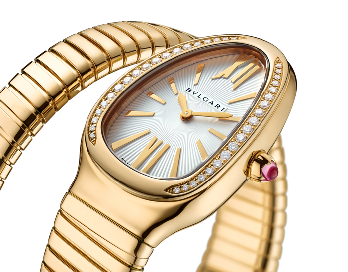 Bob Snake Chrono Yellow Gold Watch Lab-grown Moissanite — real photo 5