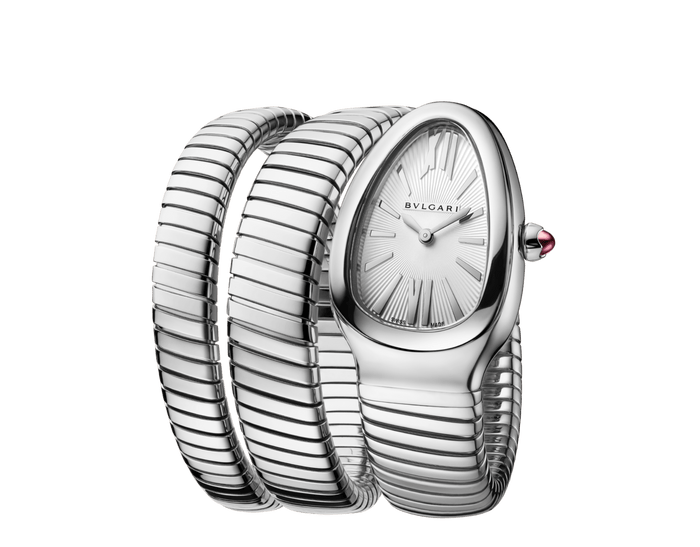 Bob Snake Chrono White Gold Watch Double Circle Moissanite — real photo 5