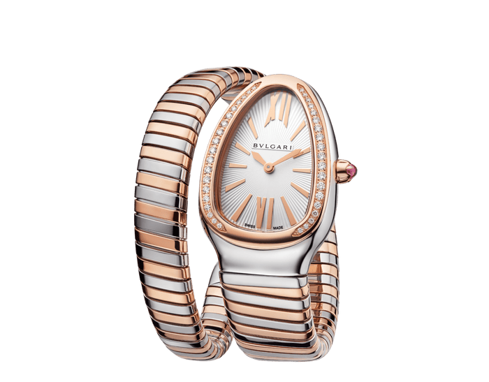 Bob Snake Chrono Rose White Gold Watch Moissanite Lab-grown — real photo 5