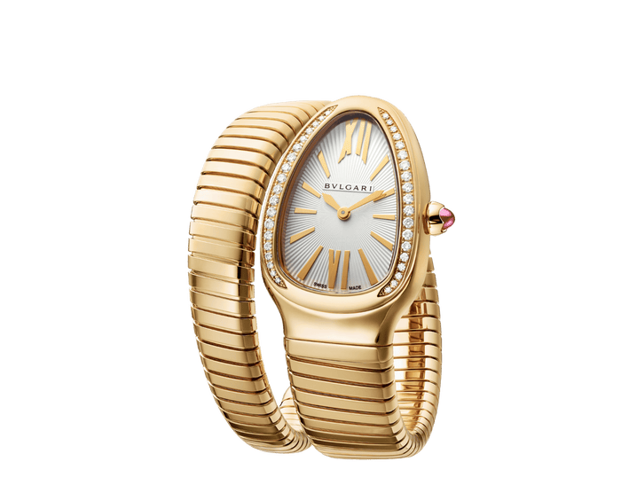 Bob Snake Chrono Yellow Gold Watch Lab-grown Moissanite — real photo 6