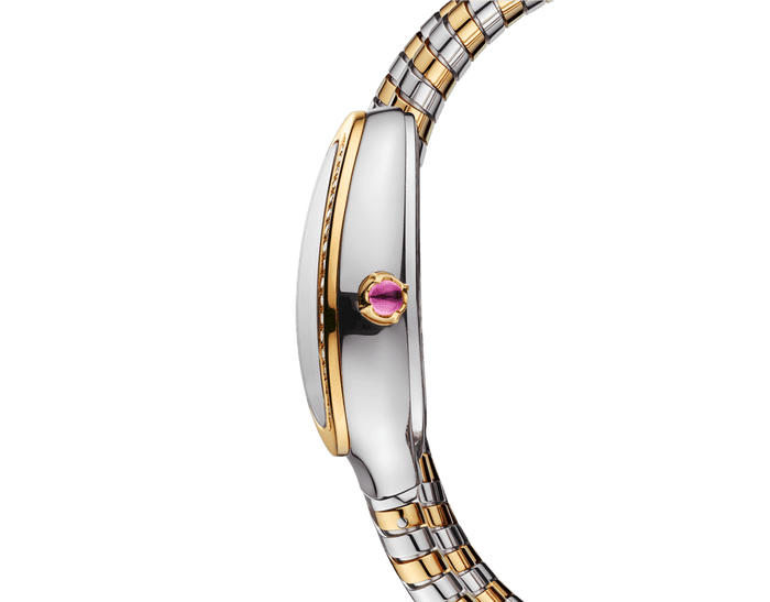 Bob Snake Chrono Rose White Gold Watch Lab-grown Moissanite — real photo 6
