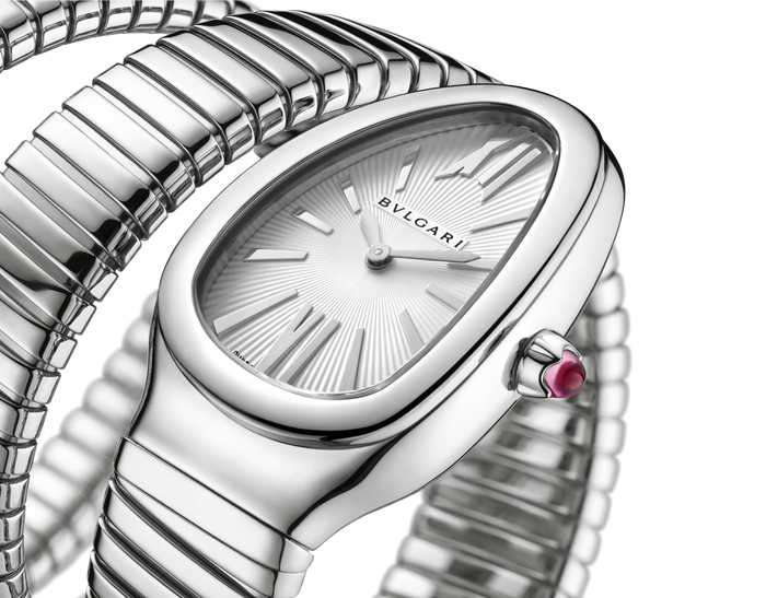 Bob Snake Chrono White Gold Watch Double Circle Moissanite — real photo 6