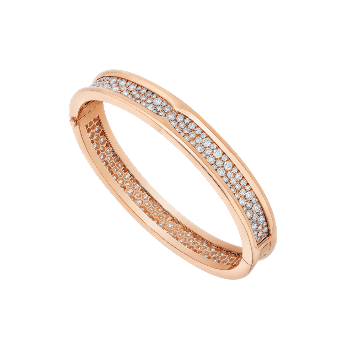 Bob Rollers Cordelia  Bracelet ,Moissanite,Large Model| Yellow, Rose & White Gold — real photo 1