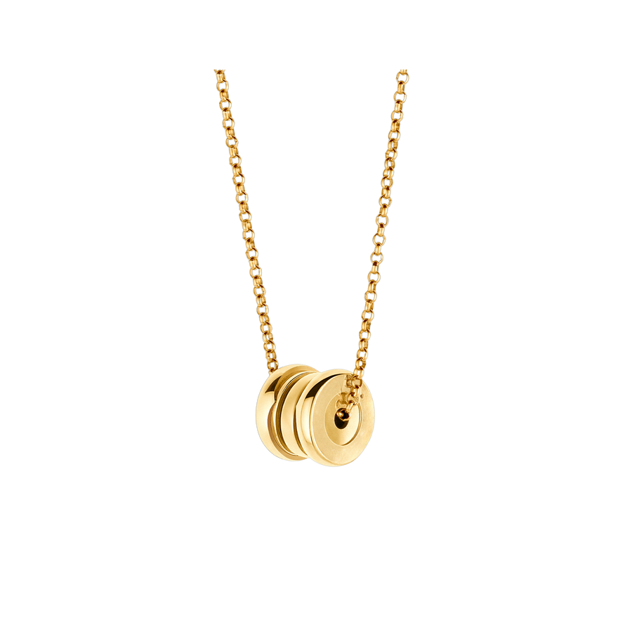 Lotteds Bob Rollers Marlo Necklace, Multi-Band Small| Yellow, Rose & White Gold — real photo 2