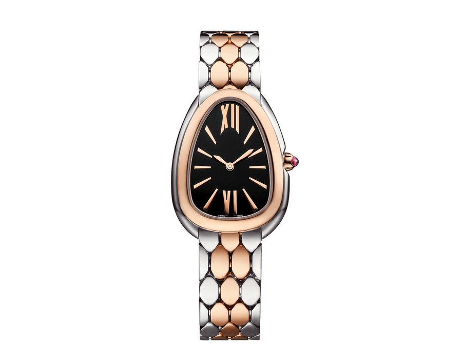 Bob Snake Spiga Rose Gold watch In Stainless Steel And With Black Lacquered Dial — real photo 2