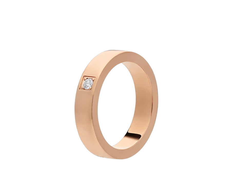 Lotteds Bob Aura Ring Rose Gold Moissanite (Engagement/Wedding Engravable Text) — real photo 2